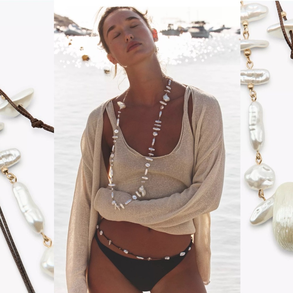 ZARA 2-PACK PEARL SHELL BELTS